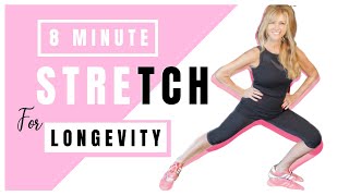 8 Minute Stretching Routine For Women Emotional Release Indoor Workout [upl. by Hsina]