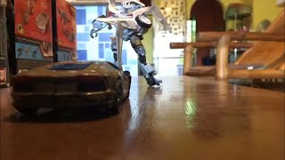 Transformers RoTF sideswipe vs sideways scene stop motion [upl. by Nallij]