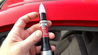 How to use a DupliColor touchup paint pen Scratch Fix All in one [upl. by Annaor]