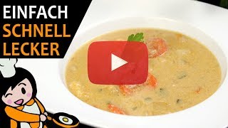 Blumenkohlsuppe mit Sauerrahm  Rezept Videos [upl. by Airtened881]