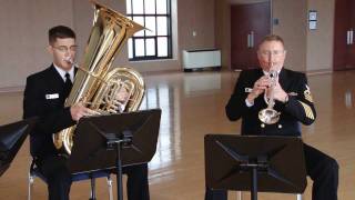 Navy Band Brass Quartet  quotThe Stomping Sailors Marchquot [upl. by Joelly]