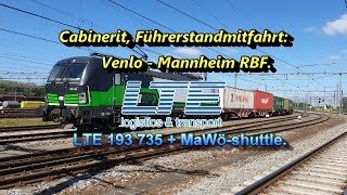 4K Cabinerit Führerstandsmitfahrt Venlo  Keulen  Koblenz  Mainz  Mannheim Rbf [upl. by Nyladam53]