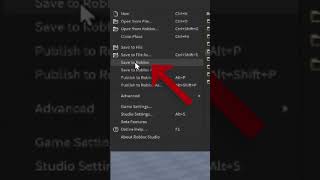 How To SAVE Your Roblox Studio Games  Roblox Studio [upl. by Ybor]