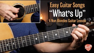 4 Non Blondes quotWhats Upquot Guitar Lesson  Rhythm amp Lead Tutorial [upl. by Ativla]