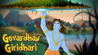 Krishna  Govardhan Giridhari  Videos for Kids  Cartoon for Kids in Hindi [upl. by Albers]