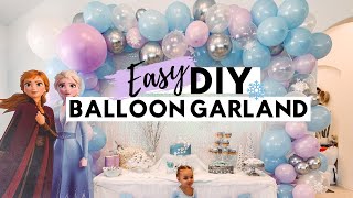 EASY DIY BALLOON GARLAND  HOW TO MAKE A BALLOON ARCH AND HOW TO HANG IT  Amanda Little [upl. by Aklim]