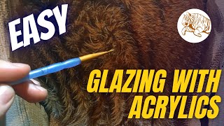 How To GLAZE Using Acrylics  Fur Painting Tips [upl. by Collum155]