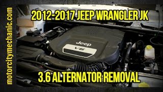 20122017 Jeep Wrangler JK 36 alternator replacement [upl. by Anayia]