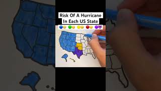 Risk of a hurricane in each State in the United States🇺🇸usa unitedstates map geography states [upl. by Ellenrahs]