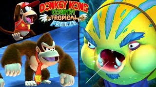 Donkey Kong Country Tropical Freeze ALL BOSSES Wii U [upl. by Terle198]