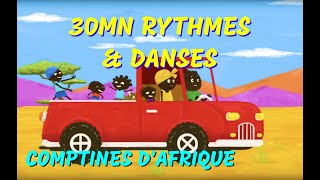 RYTHMES amp DANSES DAFRIQUE  comptines avec paroles [upl. by Maje]