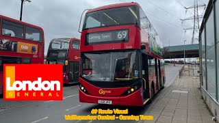 FULL ROUTE VISUAL  London Bus Route 69 Walthamstow Central  Canning Town LG21JFZ Ee50 [upl. by Nevad]