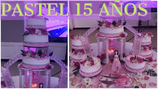 PASTEL DE 15 AÑOS9 PISOS EN COLOR ROSA TRABAJO REALIZADO SABADO 7 DE OCTUBRE 2017 [upl. by Jovita]