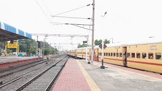 17406 Krishna Express  Adilabad To Tirupati Train Entering Tenali Railway station  Indian Railways [upl. by Bergess]