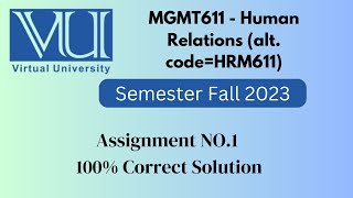 mgmt611 assignment solution 2023 fall  mgmt611 Assignment 1 Solution 2023 by Maryam [upl. by Horvitz]