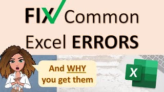 Excel Error Fixing How to Resolve DIV0 REF NULL VALUE NAME  Beginners Tutorial [upl. by Auhsuoj]