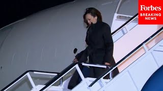 WATCH Kamala Harris Arrives In New York For Reported Appearance On ‘Saturday Night Live’ [upl. by Maloy657]