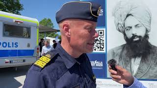 Fredrik Näslund Polisen  Ahmadiyya i Almedalen 2024 [upl. by Misak]