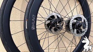 HUNT Wheels 4050 Carbon Aero DISC Details  Unboxing  Install wGP5000 25mm [upl. by Iramo]