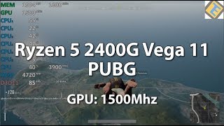 Ryzen 5 2400G Review PUBG GPU1500Mhz Gameplay Benchmark An iGPU kicking Xbox Ones ass [upl. by Rudyard]