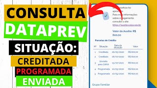 COMO CONSULTAR AUXILIO EMERGENCIAL NO SITE DATAPREV  ENTENDA CADA SITUAÇÃO [upl. by Nalliuq]