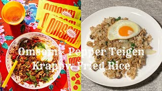 Easy cooking  Omsom × Pepper Teigen Krapow Thai Fried Rice 【♬ SHISHAMO】 [upl. by Kcirdahs872]