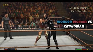 W2K23 Wonder Woman Gal Gadot vs Catwoman 1992 Match 22 Group B Round 4 Elimination Tournament [upl. by Goer]