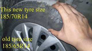 Swift Dzire upgraded to 18565R14 to 18570R14 [upl. by Ytsihc]