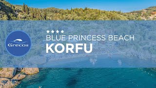 KORFU  Blue Princess Beach  GRECOS [upl. by Schmeltzer649]