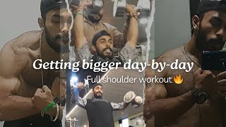 Getting bigger daybyday  Full Shoulder Workout 🔥  keetan fitness vlogs [upl. by Stortz]