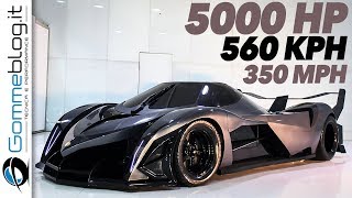 Devel Sixteen 5007 HP  WORLD FASTEST CAR  Top Speed 350 MPH [upl. by Aicilyt]