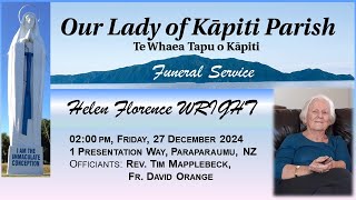 20241227  Funeral Service  Helen Florence WRIGHT [upl. by Nosdivad]