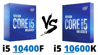 i5 10400f vs i5 10600k  i5 10600k vs i5 10400f  ALL Benchmarks [upl. by Bev]