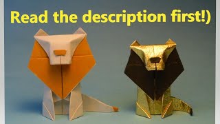 Super easy and cute Origami Lion tutorial [upl. by Naeloj314]