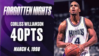 Forgotten Nights Corliss Williamson 40 PTS vs Pistons  03041998 [upl. by Nirb]