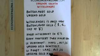 Vreemde valuta en wisselkoers Economiepaginacom [upl. by Ettezzus]