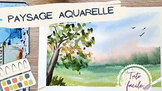 Paysage aquarelle facile et rapide [upl. by Selie]