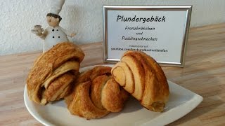 Franzbrötchen und Puddingschnecken aus selbstgemachtem Plunderteig  Rezept  Tutorial [upl. by Yennek]