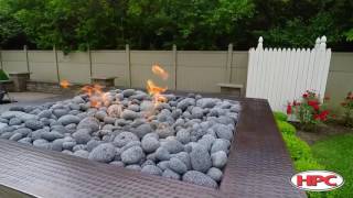 Outdoor Fire Pit Rolled Lava Stone [upl. by Leay]