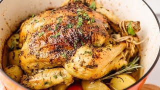 DUTCH OVEN ROAST CHICKEN [upl. by Atikahs]