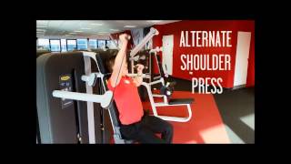 Cheap Gym Bracknell  Kinesis Overhead Press Station exercises [upl. by Noicpesnoc]