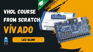 BASYS3 BOARD LED BLINK APPLICATION  Vivado program  fpga vhdl scratch [upl. by Mcadams901]