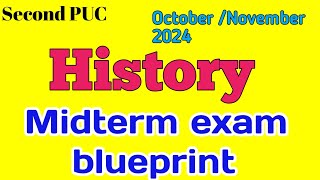 2nd PUC history midterm exam blueprint October November 2024 [upl. by Edrahs581]