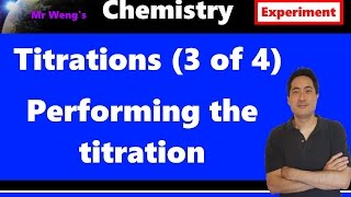 IB Chemistry How to do titrations 3 of 4 Performing the titration [upl. by Naiva983]