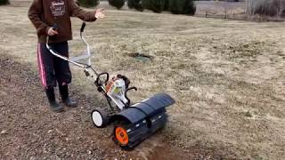 Our Stihl Yard Boss with a Power Sweeper 7yr Review [upl. by Galang286]