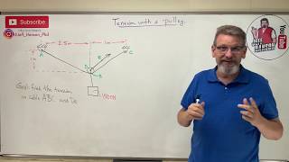 Statics Lesson 16  Equilibrium of a Particle 2D Forces Around a Pulley [upl. by Neils812]