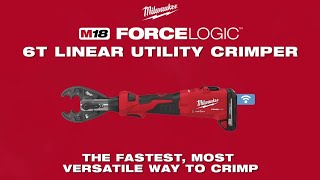 Milwaukee® M18™ FORCE LOGIC™ 6T Linear Utility Crimper [upl. by Ayotl]