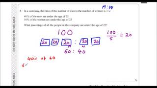 Edexcel Sample Paper 1HF Question 525  Sharing between a ratio [upl. by Moss]