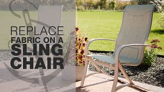 How to Replace Fabric on a Patio Sling Chair [upl. by Aziram]