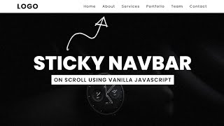 Sticky Navigation Bar On Scroll Using Vanilla Javascript  Fixed Navbar on Scroll [upl. by Ahsilac912]